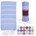 China Sand Free Pure Cotton Turkish Beach Towels Supplier